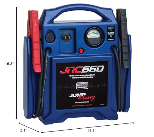 Clore Automotive Jump-N-Carry JNC660 1700 Peak Amp 12 Volt Jump Starter , Blue