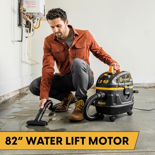 Vacmaster Professional - Professional Wet/Dry , 5 Gallon, Beast Series, 5.5 HP 1-7/8" Hose Jobsite Vac (VFB511B0201), Black