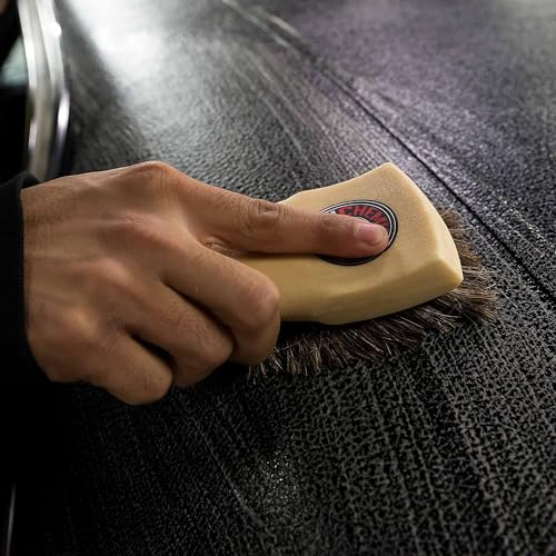 Chemical Guys ACC_S95 Long Bristle Horse Hair Leather Cleaning Brush for Car Interiors, Furniture, Sneakers, Boots, and More (Works on Natural, Synthetic, Pleather, Faux Leather and More)