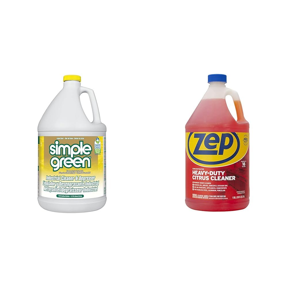 Simple Green 73434010 14010 Industrial Cleaner & Degreaser, Concentrated, Lemon, 1 gal Bottle, 128 Fl Oz (Pack of 1)