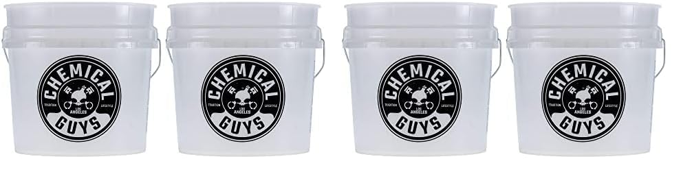 Chemical Guys ACC161 Heavy Duty Smoked Obsidian Black Detailing Bucket (4.5 Gal) and Bucket Lid (for Car Wash, Boat, Truck, RV, Fishing & More)