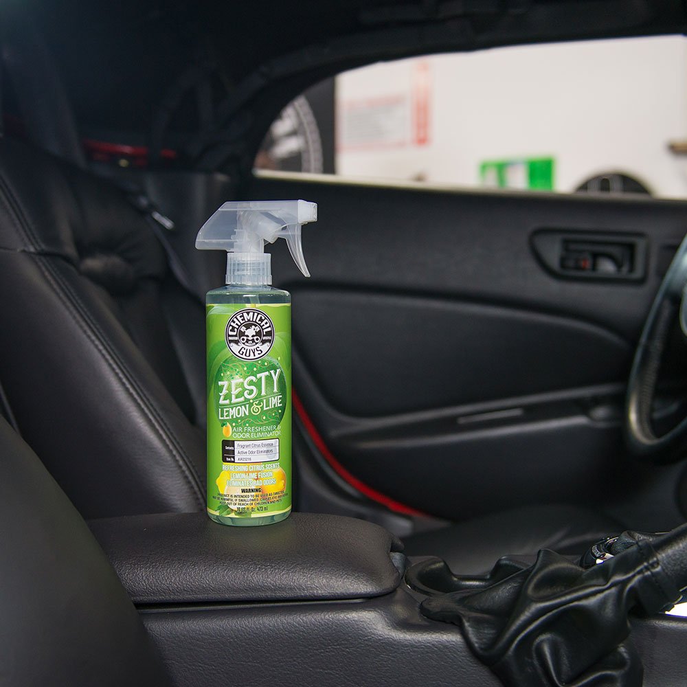 Chemical Guys AIR_101_16 New Car Smell Premium Air Freshener and Odor Eliminator, Long-Lasting Scent, Great for Cars, Trucks, SUVs, RVs & More, 16 fl oz