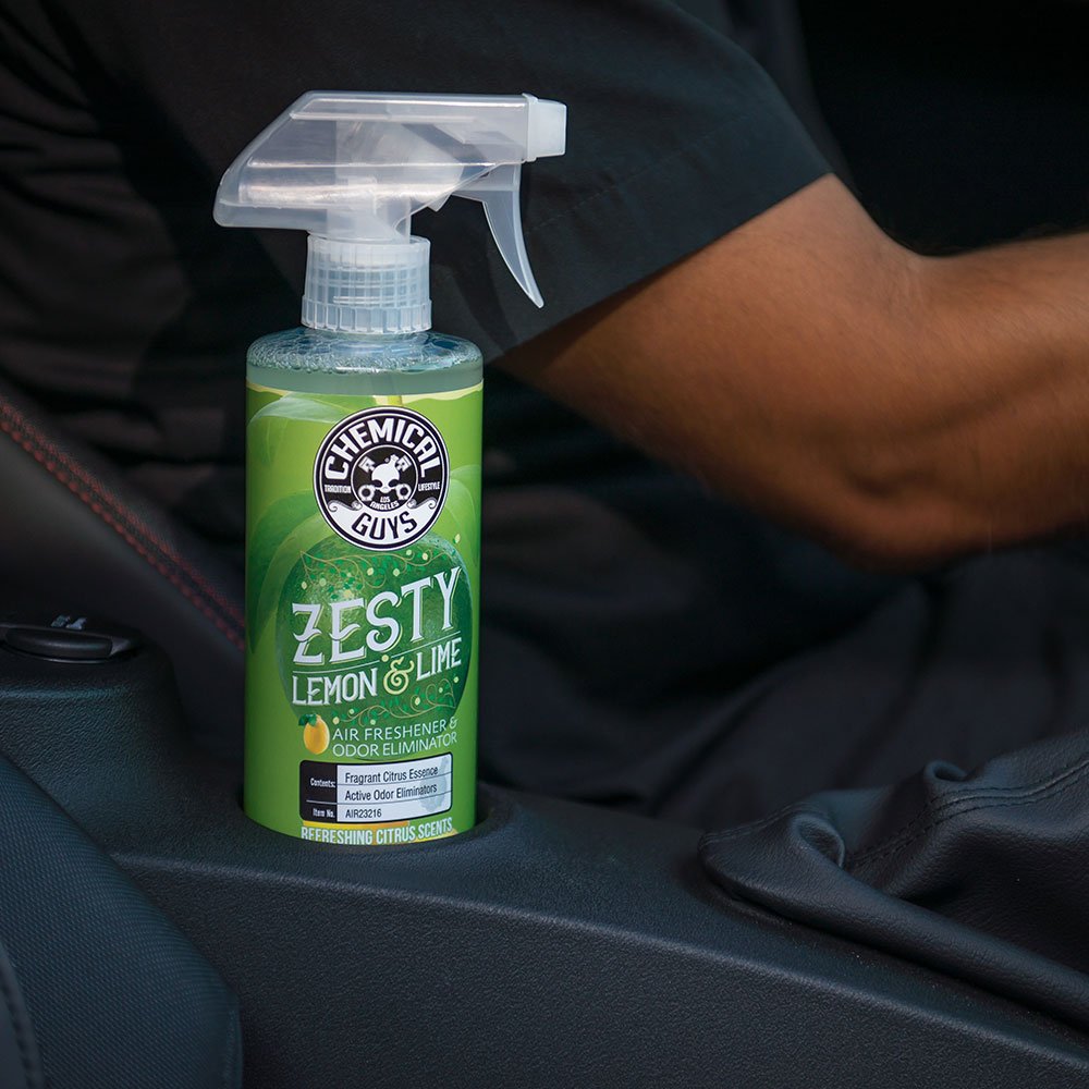 Chemical Guys AIR_101_16 New Car Smell Premium Air Freshener and Odor Eliminator, Long-Lasting Scent, Great for Cars, Trucks, SUVs, RVs & More, 16 fl oz