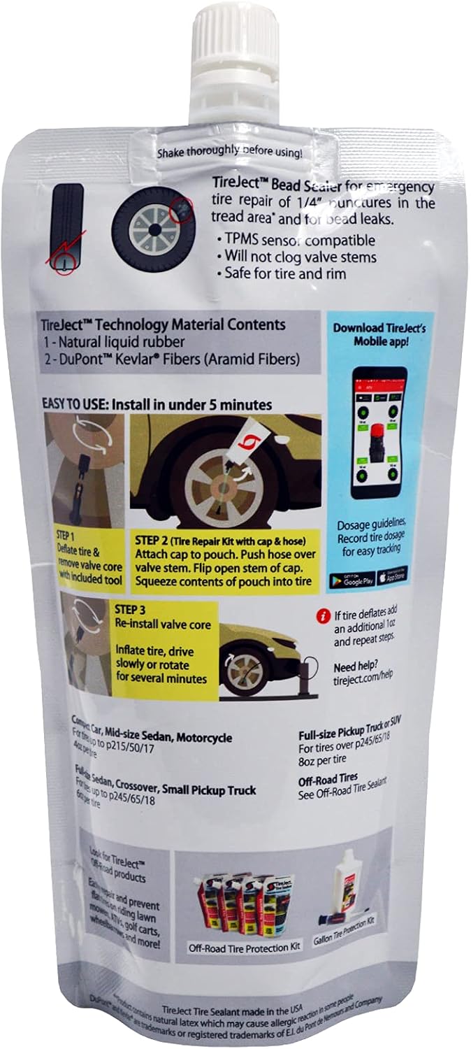 TireJect Emergency Tire Puncture Repair Kit