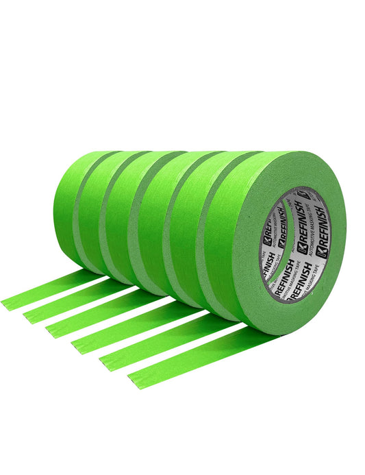 Painters Tape for Car Paint Green No Residue Automotive Masking Tape for Automotive Paint - Heat Resistant for Paint Booth, 0.7 Inches x 60 Yards, 6 Rolls