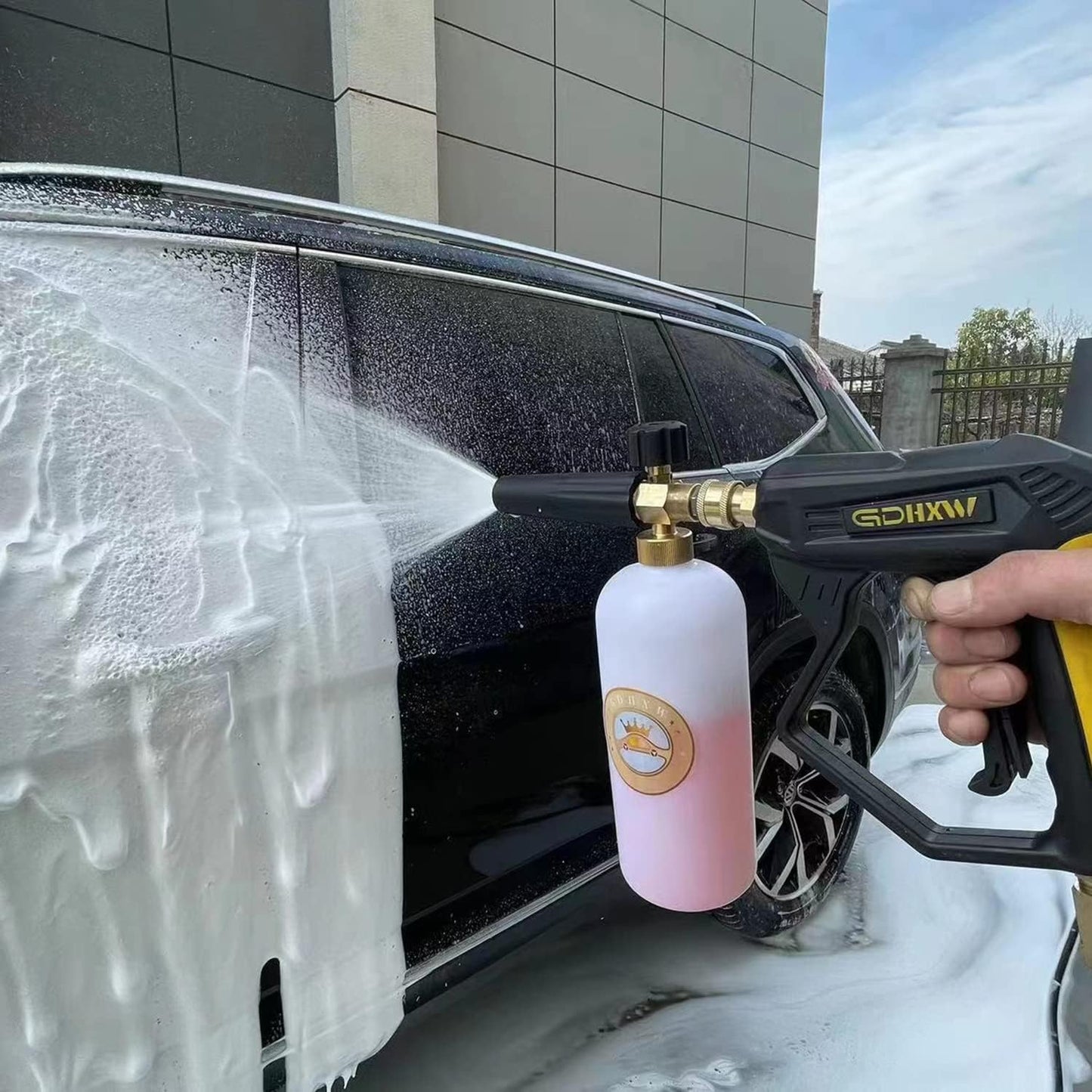 GDHXW X-887 High Pressure Washer Gun with Foam Cannon 2 Adapter 7 Pressure Washer Nozzles,for Car Washing