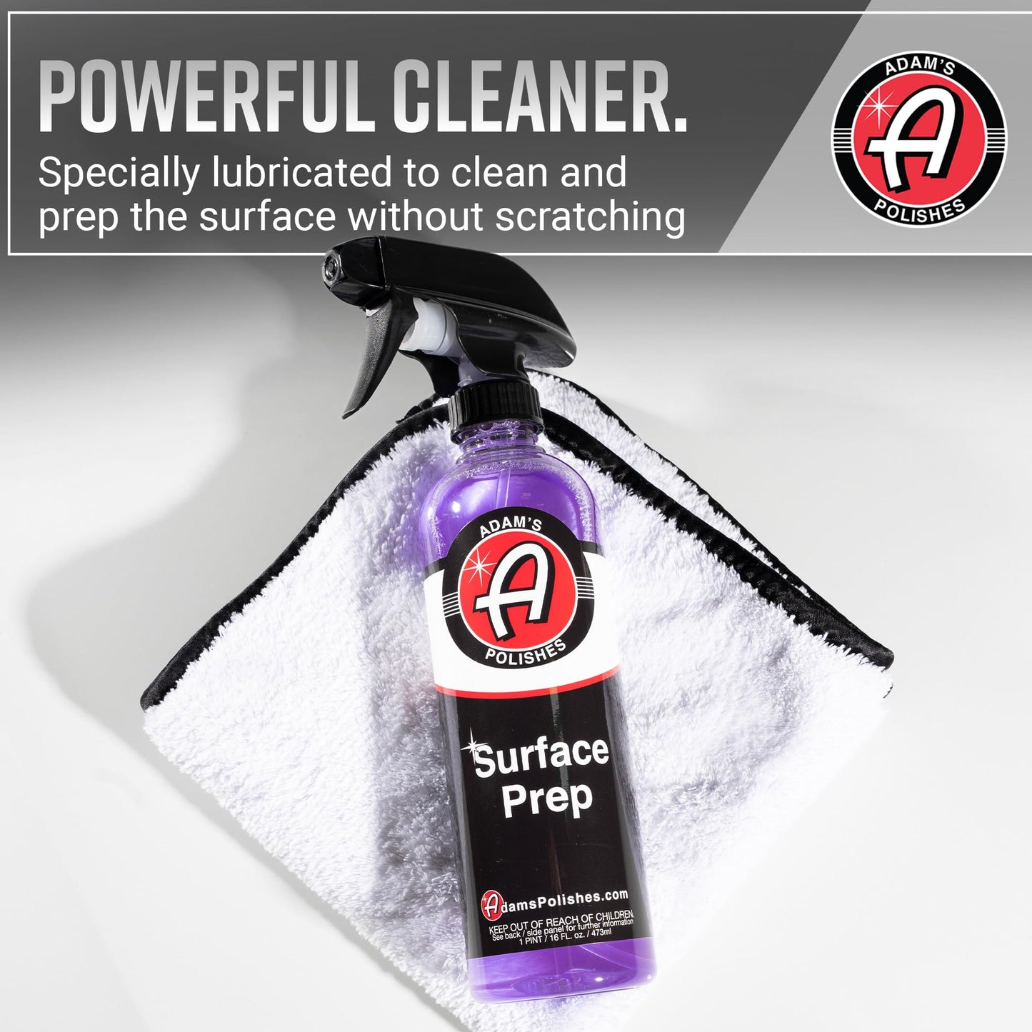 Adam's Polishes Surface Prep (16oz) - A Surface Cleanser Spray for Auto Paint Prep to Apply Any Ceramic Coating, Car Wax, or Spray Sealant | Use After Clay Bar, Car Wash & Orbital Polisher Treatment