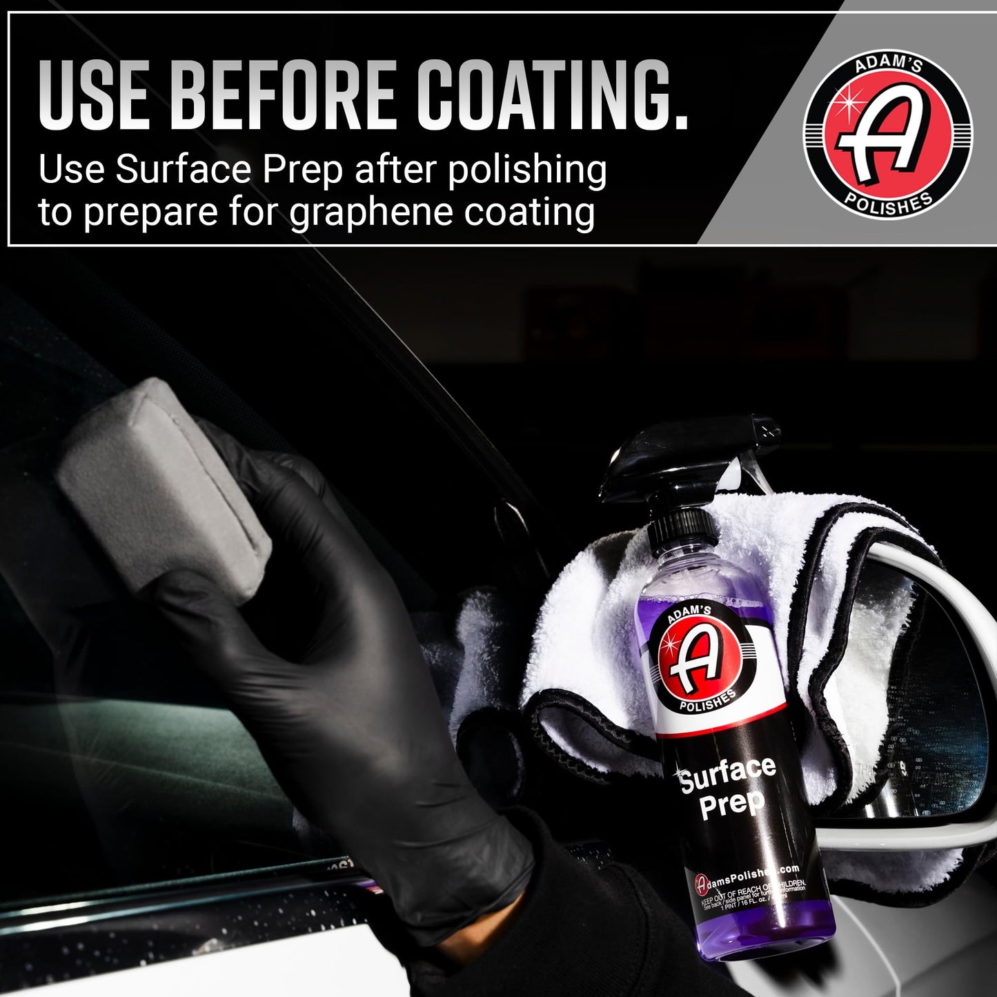 Adam's Polishes Surface Prep (16oz) - A Surface Cleanser Spray for Auto Paint Prep to Apply Any Ceramic Coating, Car Wax, or Spray Sealant | Use After Clay Bar, Car Wash & Orbital Polisher Treatment