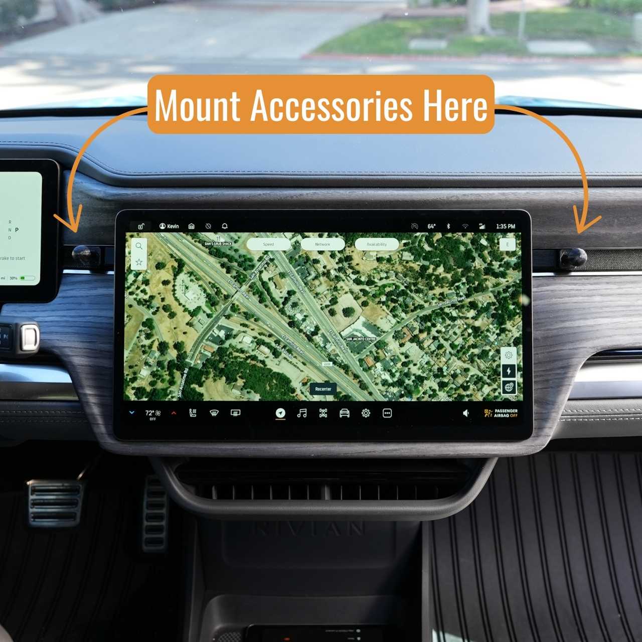EveryAMP Rivian R1 S/T Phone Mount (with Magnetic Phone Holder)